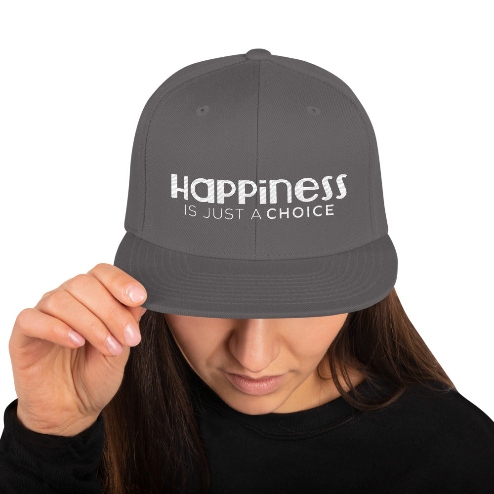 "Happiness is just a choice" Snapback Hat