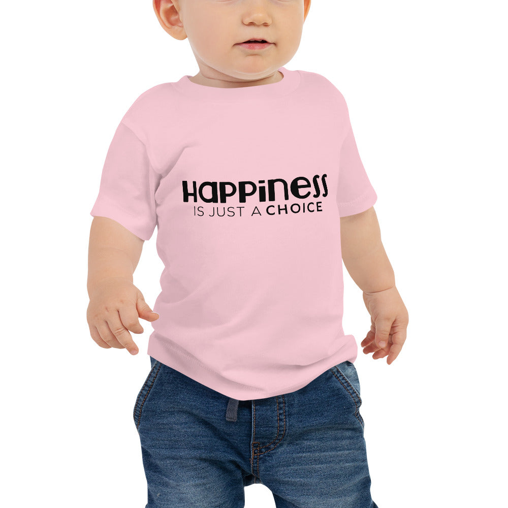 "Happiness is just a choice" Baby Jersey Short Sleeve Tee