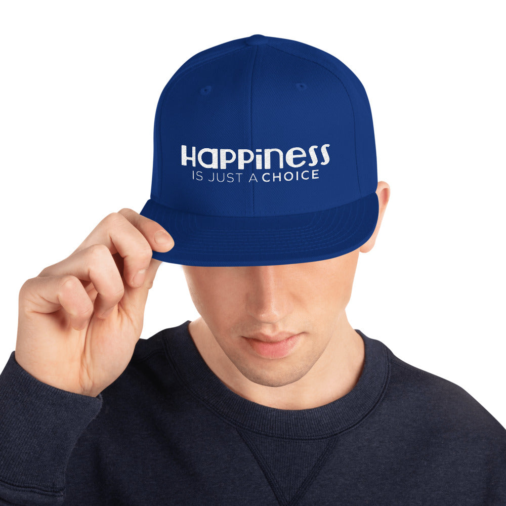 "Happiness is just a choice" Snapback Hat