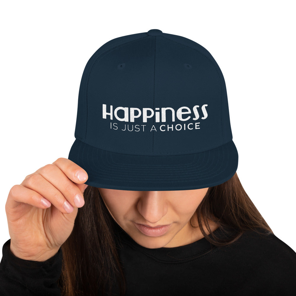 "Happiness is just a choice" Snapback Hat