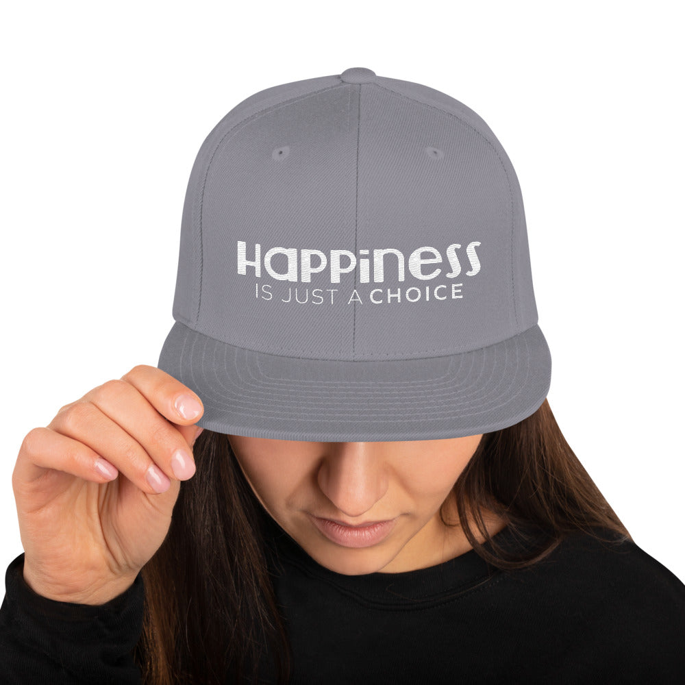 "Happiness is just a choice" Snapback Hat