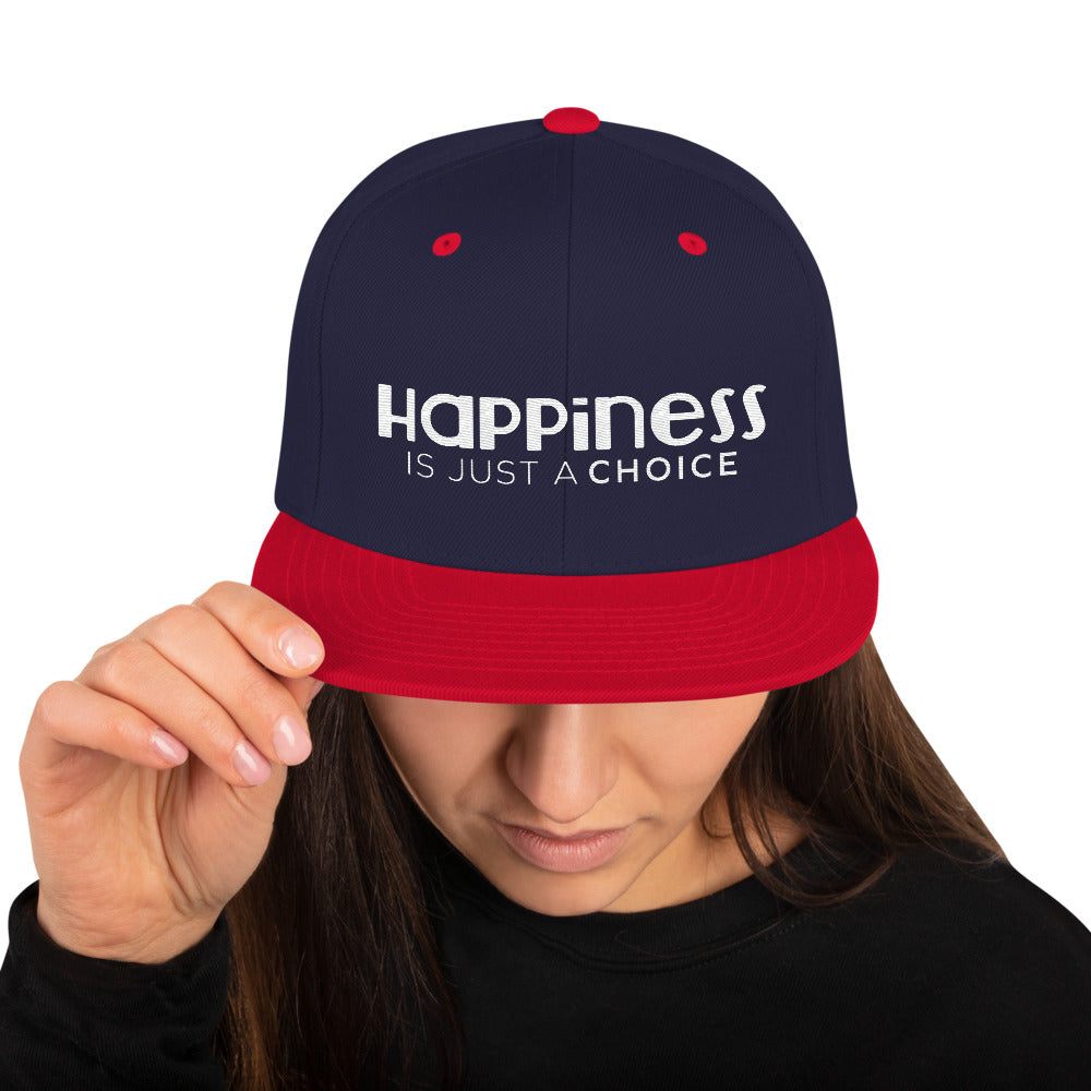 "Happiness is just a choice" Snapback Hat